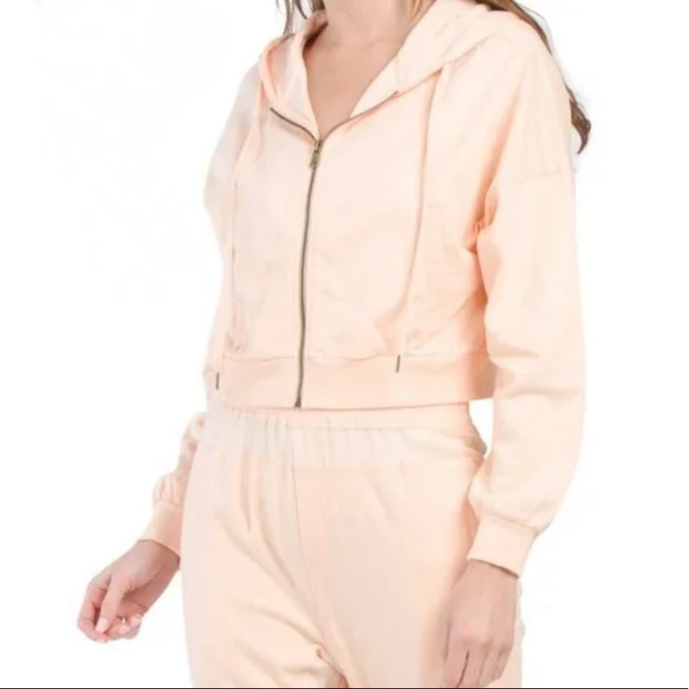Young, Fabulous & Broke Cropped Zip-Up